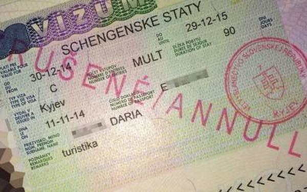 Анулювання шенгенської візи